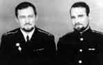 Командир реакторного отсека Домбровский Влад и его друг (справа) Гусев Станислав - погиб на К-8